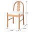 Chaises de salle à manger de style campagnard en bois massif avec coussin d'assise recouvert de tissu (lot de 2)