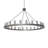 Loxley 24 - Light Dimmable LED Wagon Wheel Chandelier