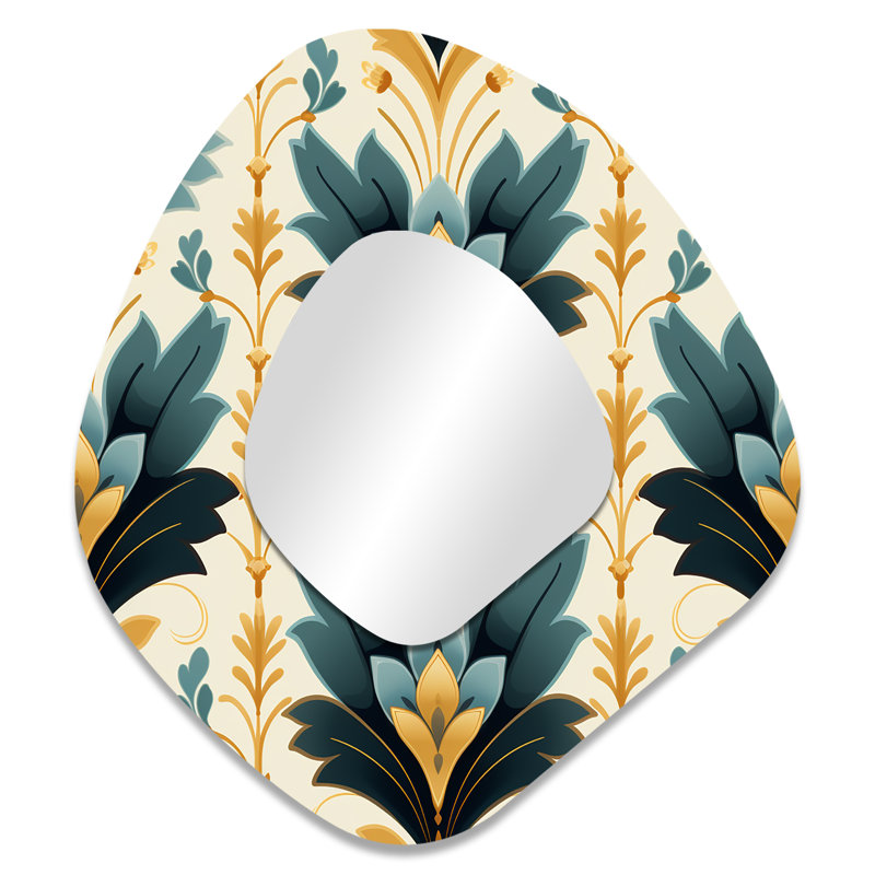 Victorian Elegance Emerald Chevron, 35 po x 31 po