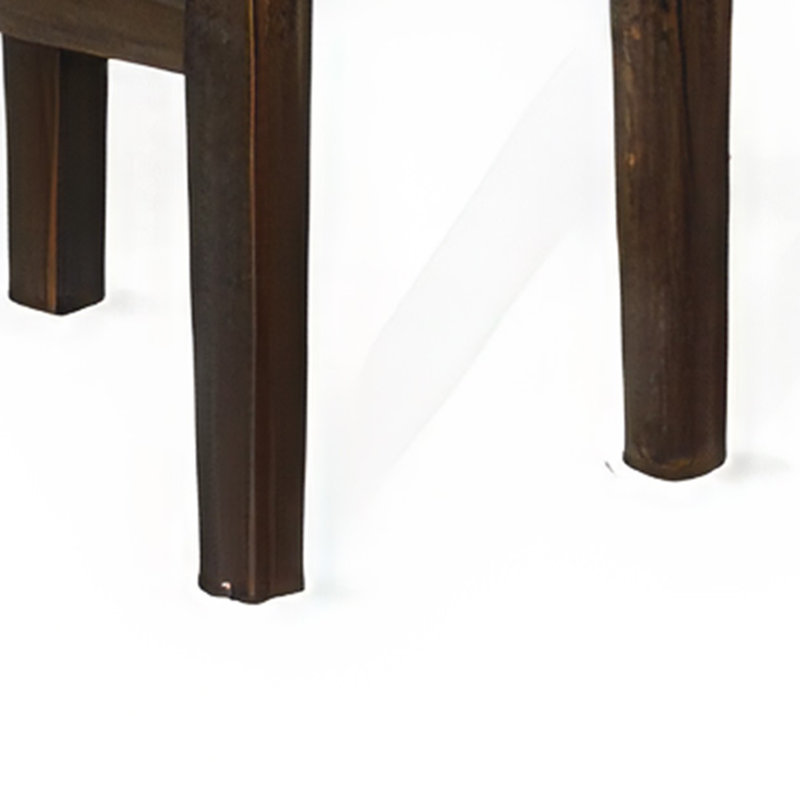 Flint Counter Stool, Black Faux Leather, Dark Brown Mahogany Wood, Bar Stool (30” Seat Height)