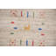 Tapis oriental rayé fabriqué à la main Gabbeh 9 x 12