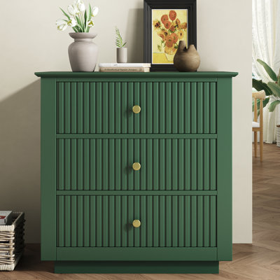 Commode 3 tiroirs avec commode à 3 tiroirs en bois massif avec prises intégrées