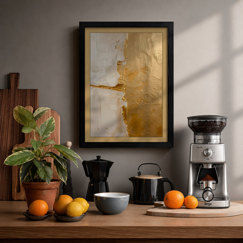 Weathered Surface Study Industrial - Framed Print, A2 - 59.4 x 42.0 cm, Black