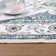 Machine Washable Non-Slip Blue Oriental Area Rug