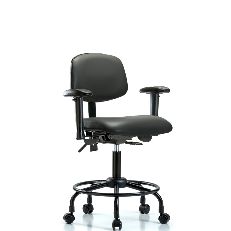 Ian Drafting Chair, Casters, Included, Carbon