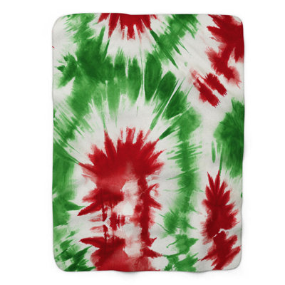 Motifs rouges, blancs et verts - 1 pièce Sherpa Premium