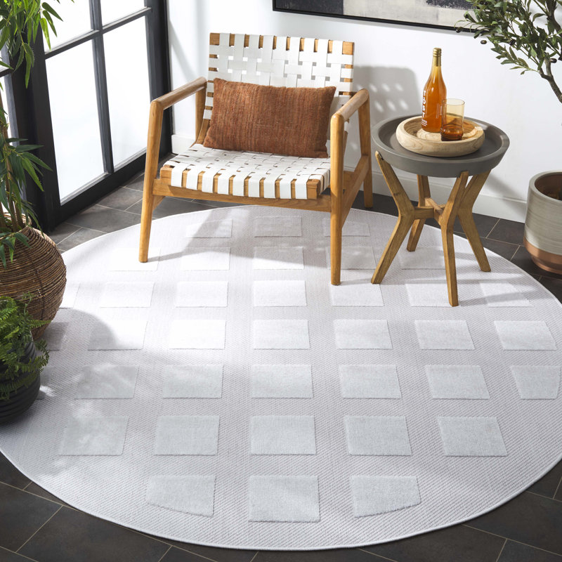 Yiannis Performance Geometric Rug, Square 6'7"