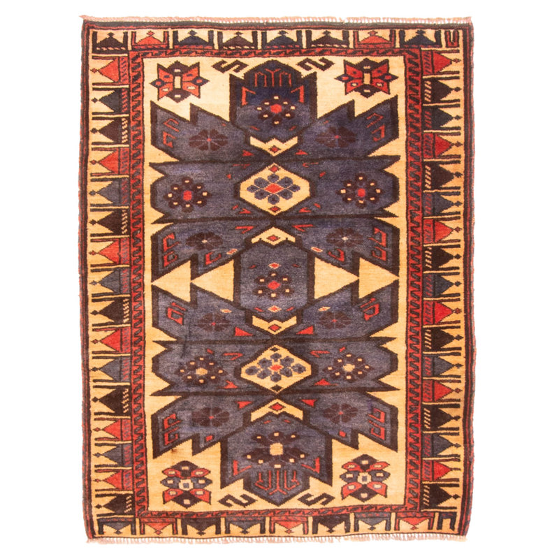 Tapis bleu marine Teimani 2 pi 10 po x 3 pi 9 po