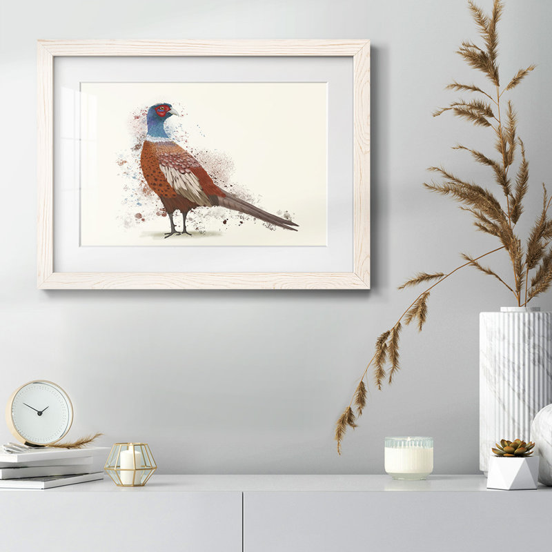Pheasant Splash 5 - reproduction d'un seul cadre photo, Blanc, H 22 po x l 32 po