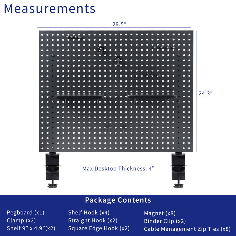 Panneau d'accrochage magnétique VIVO 30 po x 24 po, panneau d'intimité magnétique (PP-DK30B-1)