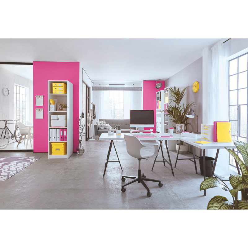 Leitz Decorative Bin, 32cm H x 31cm W x 36cm D, Pink