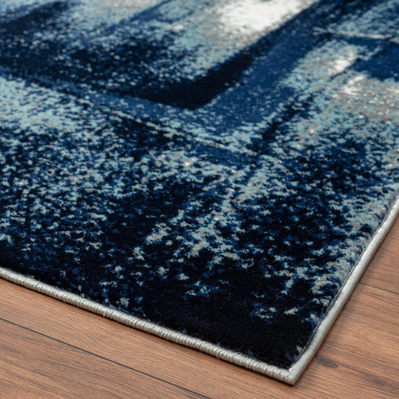 Tapis bleu marine Alayha, Rectangle 5 pi x 7 pi