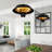  Electric Hanging Patio Heater With Led Light