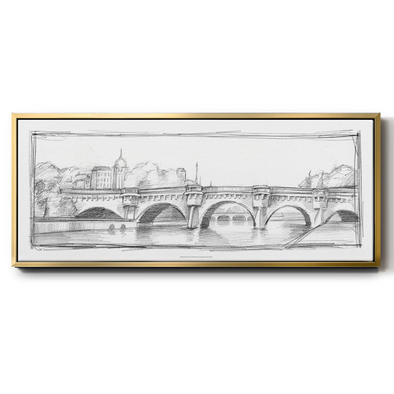Pont Neuf- Framed Canvas, 12" H x 30" W