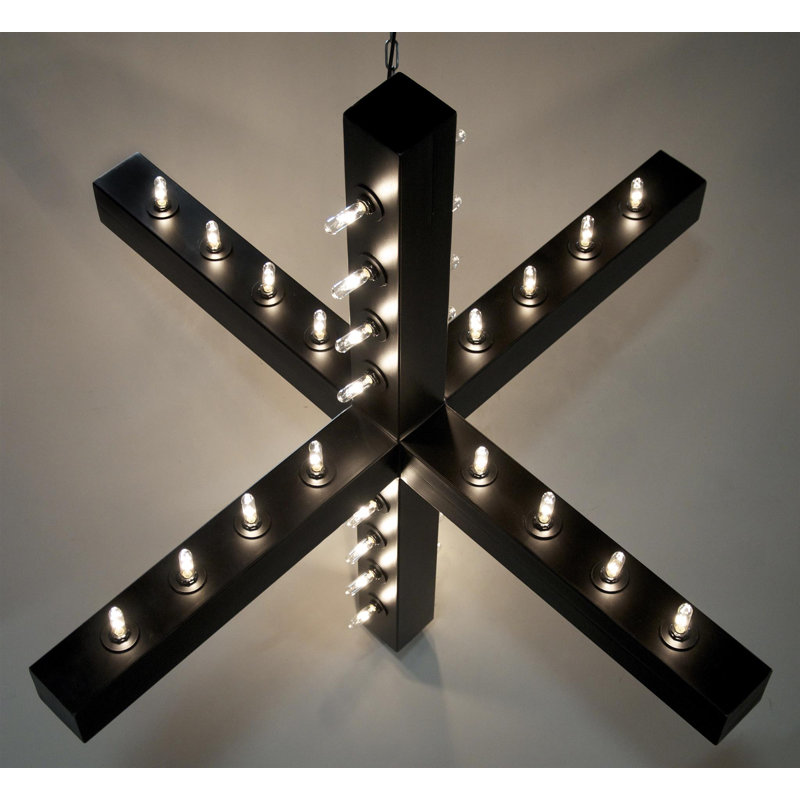 Cruzar 48 - Light Chandelier, Matte Black, 34.5" H x 52.5" W x 52.5" D