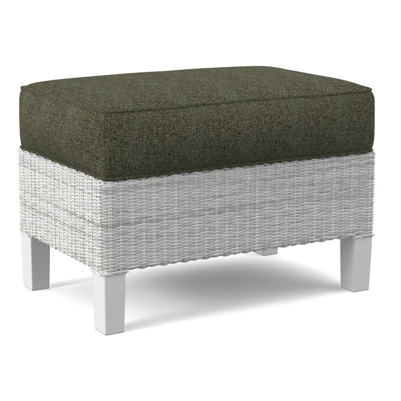 Gibraltar Ottoman, Frost White, White Performance Fabric; 0851-94