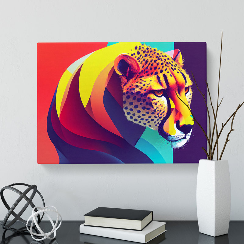 Modern Cheetah Abstract - Wrapped Canvas, 35cm H x 50cm W x 3cm D
