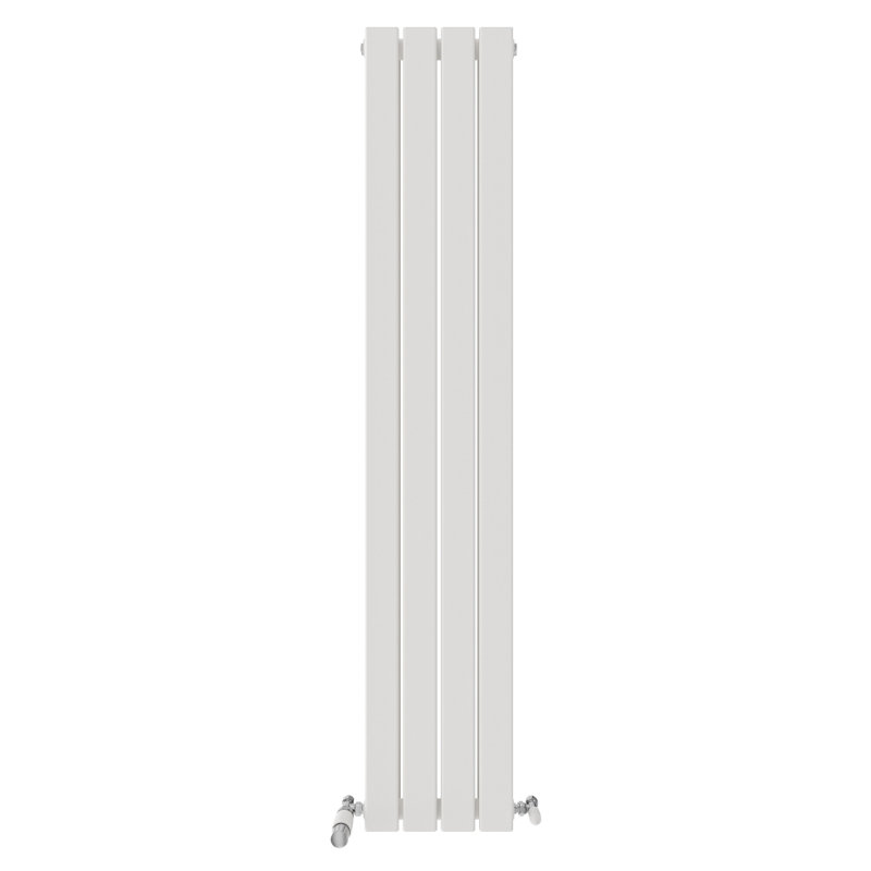 iBathUK Belgravia Vertical Double Slim Flat Panel Radiator, 1600cm H x 304cm W x 69cm D, White