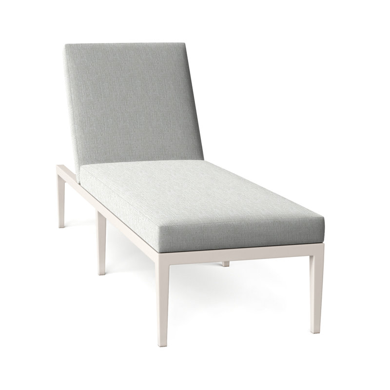 Elegante 78" Long Reclining Single Chaise with Cushions, No Welt, Elegante #97 Midnight, Bali Pearl