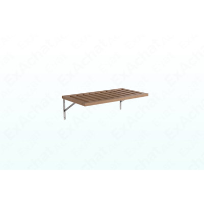 Tablettes de rangement murales modernes pour salle de bain avec 2 supports de fixation
