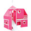 Lit simple mezzanine rose avec glissade et tour - matériaux, trois options d'installation, sous-sol spacieux pour mini aire de jeu