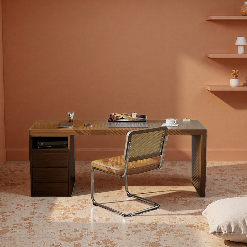 Solid wood with drawers desk