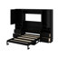 Lit escamotable avec placard, lit escamotable mural avec tiroirs et tablettes, lit en bois peu encombrant