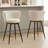 Counter Height Bar Stools Set of 2, 360° Swivel Upholstered Barstools with Backs and Metal Legs, 26" H Seat Height, Velvet Fabric,Goldy Footrest-194148422