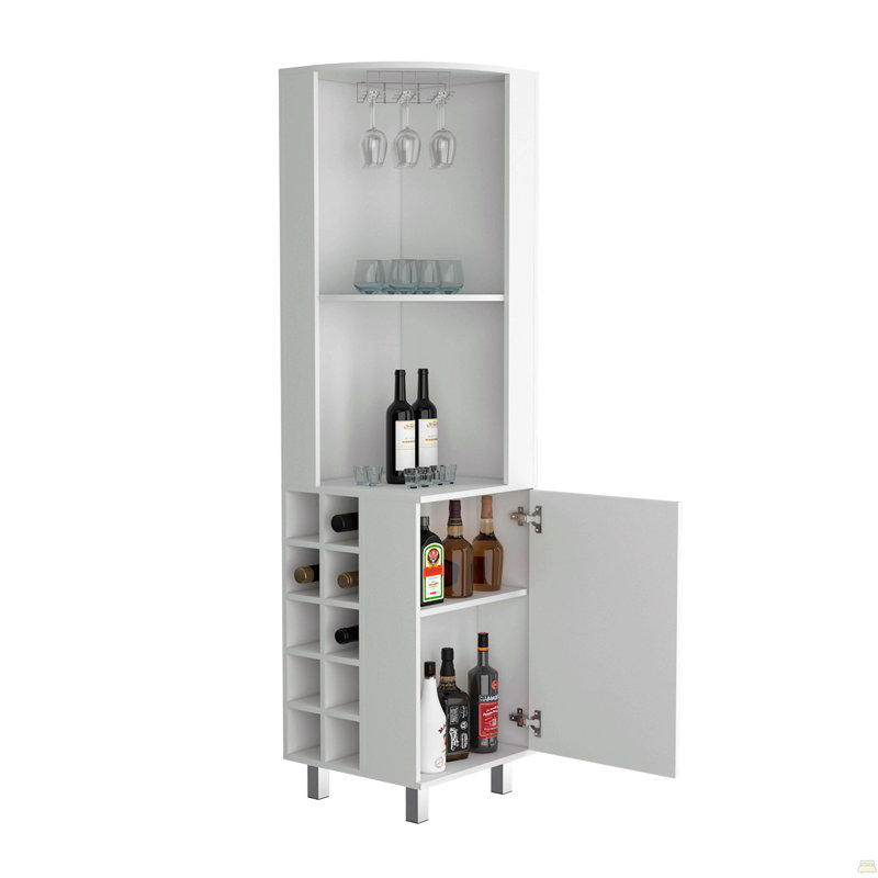 Armoire de bar Kaia, Blanc