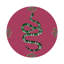 Sous-verres ronds en cuir Thistle and Snake-119015201
