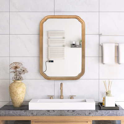 Armoire murale en bois avec miroir