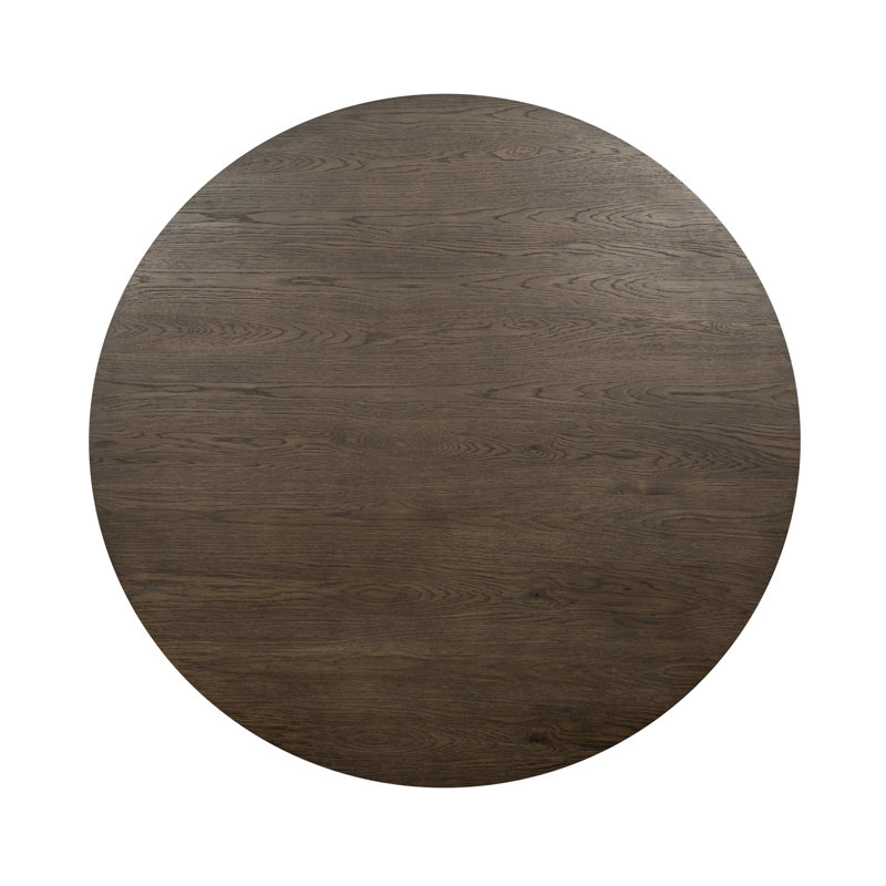 Tiber Round Dining Table, Toasted Brown
