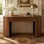 Bureau double moderne avec base demi-cylindre, bureau d'ordinateur et bureau avec tablette ouverte et 2 tiroirs-130639998