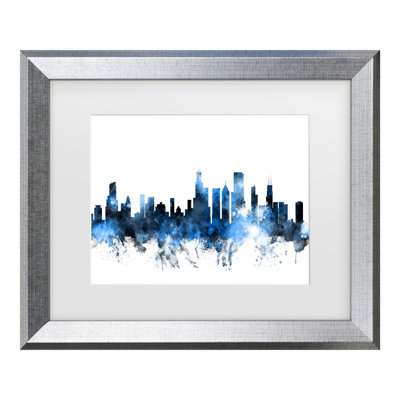 " Chicago Illinois Skyline II " by Michael Tompsett Graphic Art Print