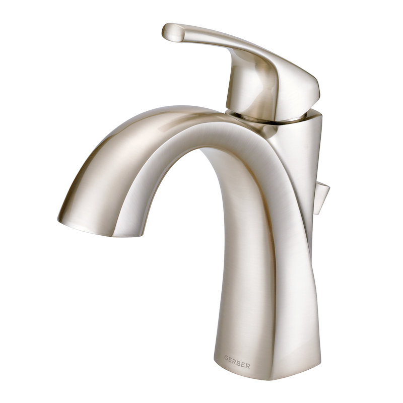Vaughn Single Hole Bathroom Faucet with Drain Assembly, Brushed Nickel