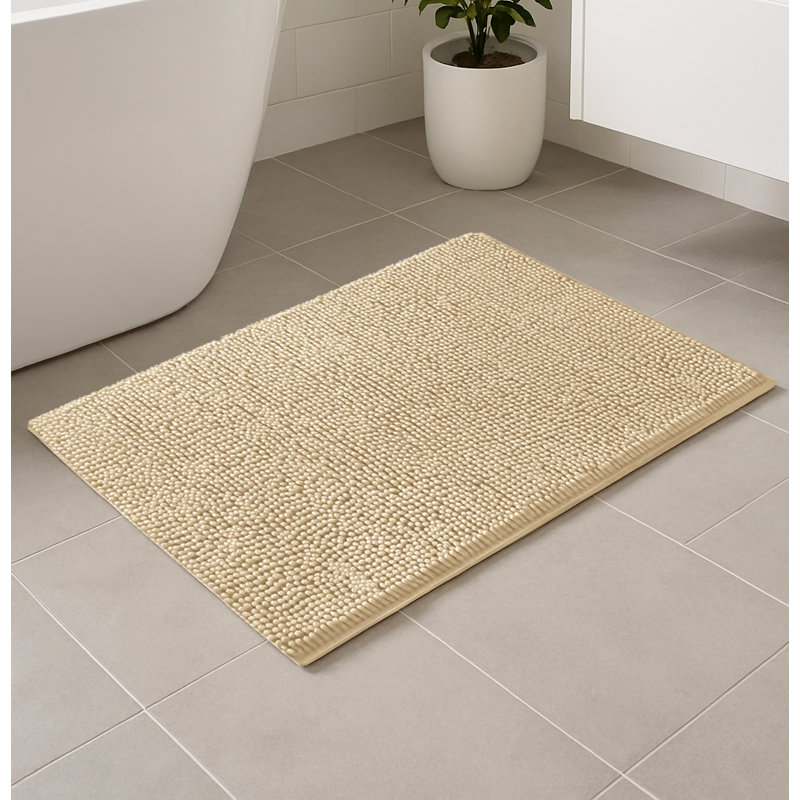 Tapis de salle de bain 36 po x 24 po, Bleu/mauve