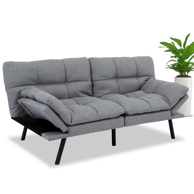 71'' Convertible Sleeper Sofa Folding Loveseat With Adjustable Arms And Backs For Apartments & Office & Living Room