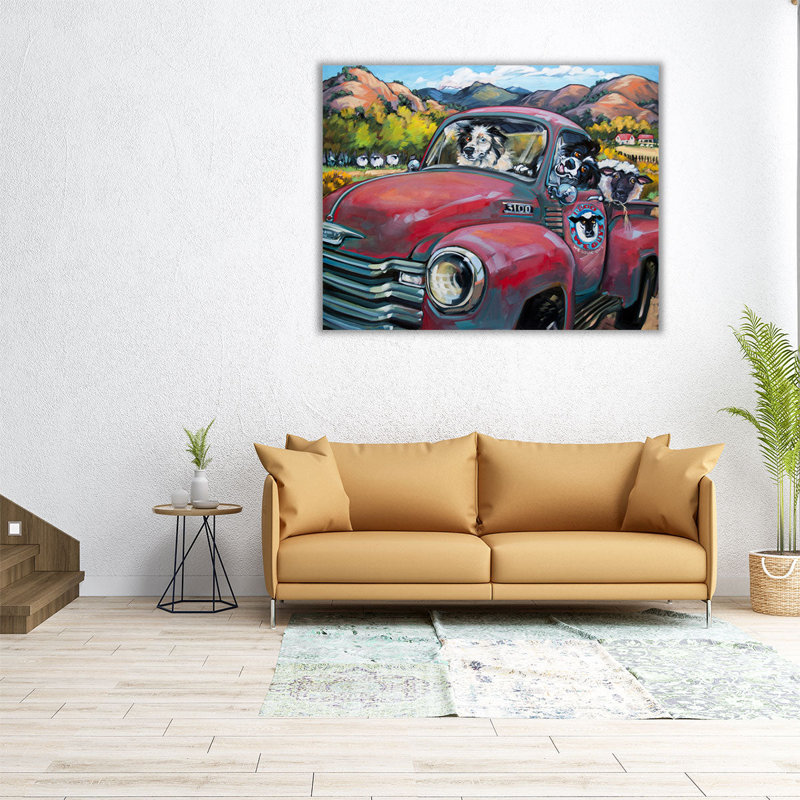 1-800 Ewe Guys - reproduction d'art sur toile, H 16 po x l 20 po