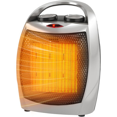 Small Space Heater, 1500W/750W Portable Electric Space Heater, PTC Fast Heating Ceramic Room Small Heater with Overheat & Tip-Over Protection Office Room Desk Indoor Use