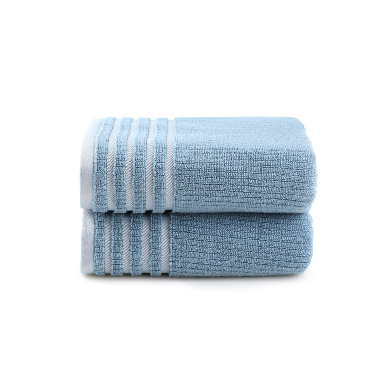 Ensemble de serviettes de bain luxueuses en micro-coton (2 pièces), 29,5 x 59,1 pouces | Ultra-absorbant, 450 g / m², lavable en machine à 104 ° F | Couleur bleu doux, parfait pour un spa à domicile et un usage quotidien, séchage rapide et durabilité