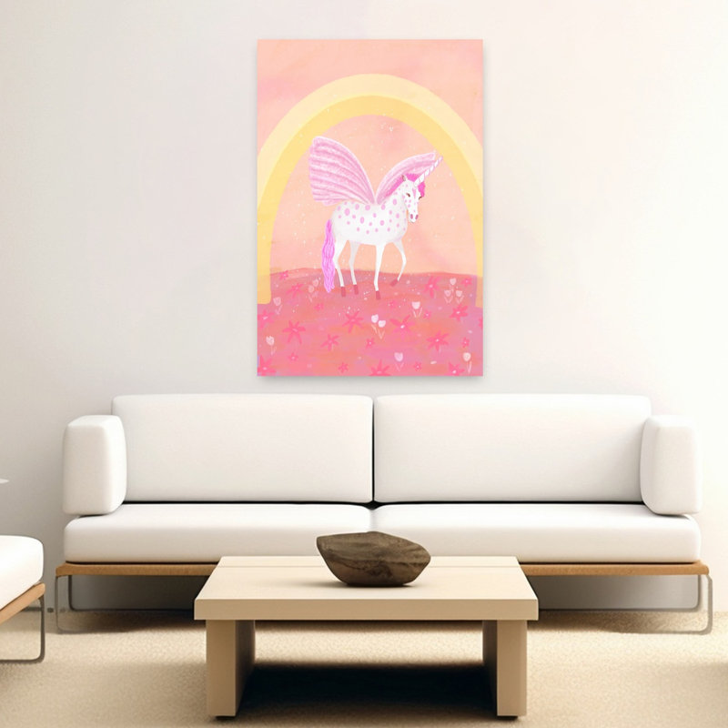 Magical Rainbow Unicorn by Aliya Putrus - Wrapped Canvas Print, 152.4 cm H x 101.6 cm W