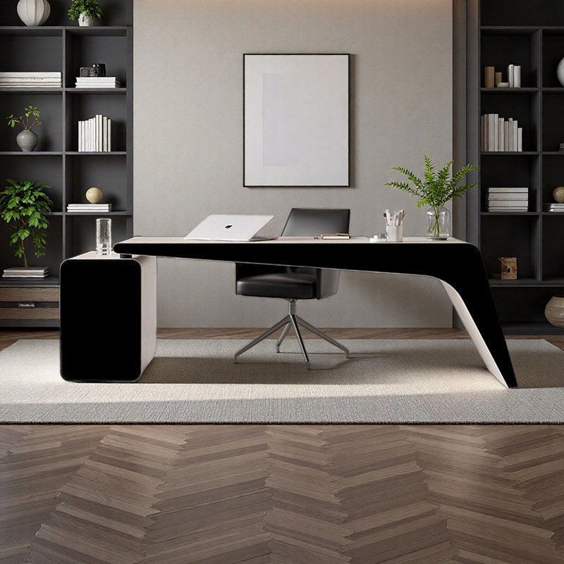 Bureau simple et moderne, H 29,53 po x l 78,74 po x P 31,5 po