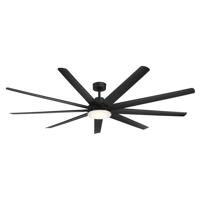 Ellison 80” Indoor/Outdoor LED Smart Ceiling Fan , Matte Black