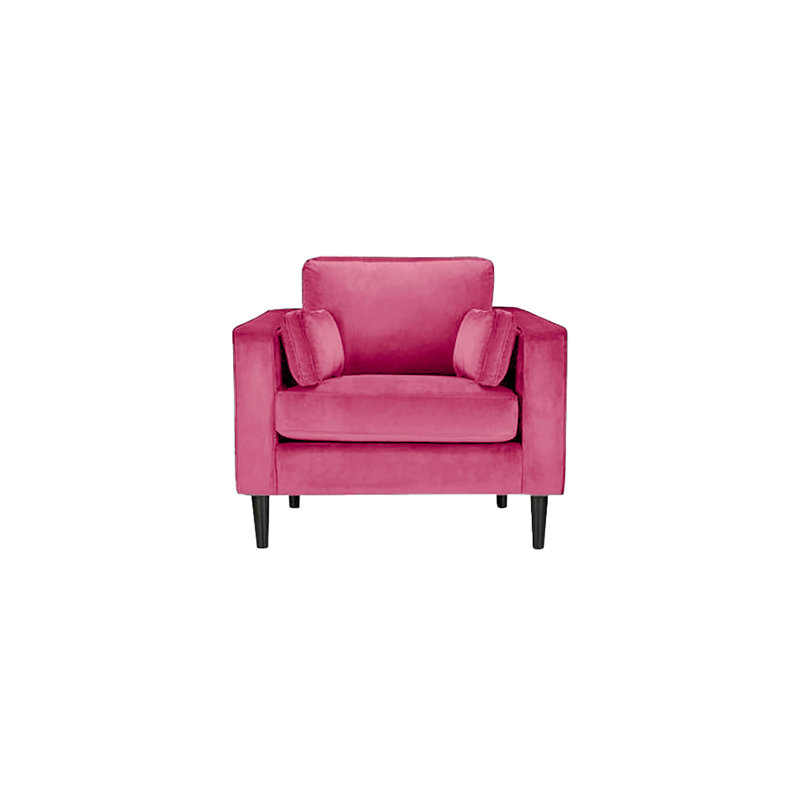 Millerville Velvet Armchair, Fuchsia
