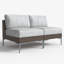 Wicker Outdoor Armless Lounge Chair-2020061445