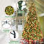 Arbre de Noël artificiel épinette vert pré-éclairé avec base pliable-994842846