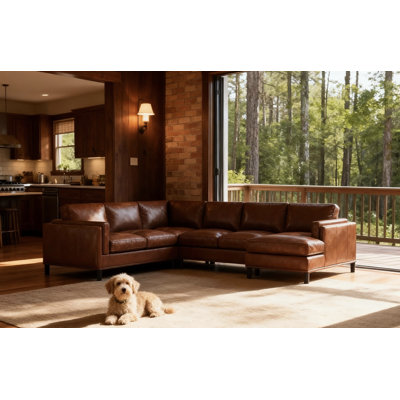Andress Upholstered U-Shaped Sectional Right Hand Facing