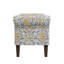 Rangement - Banc à structure en bois franc, revêtement à motif floral, capacité de soutien de 300 lb, 56,11 po Profond, bras roulés, impression, option pratique