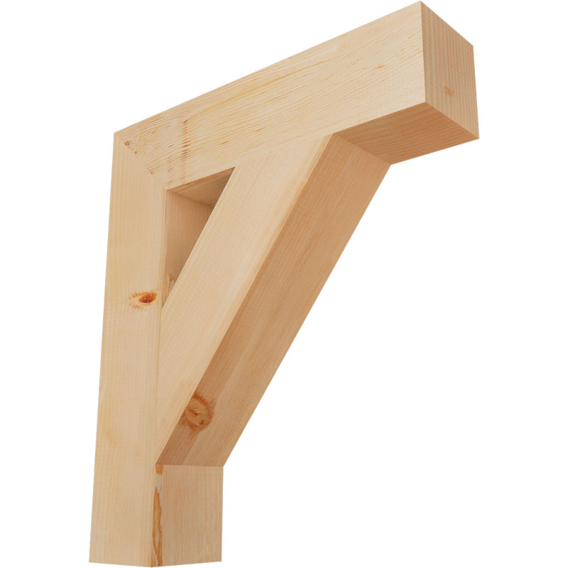 Traditional Block Bracket, Douglas Fir (Smooth), 30" H x 5.5" W x 26" D