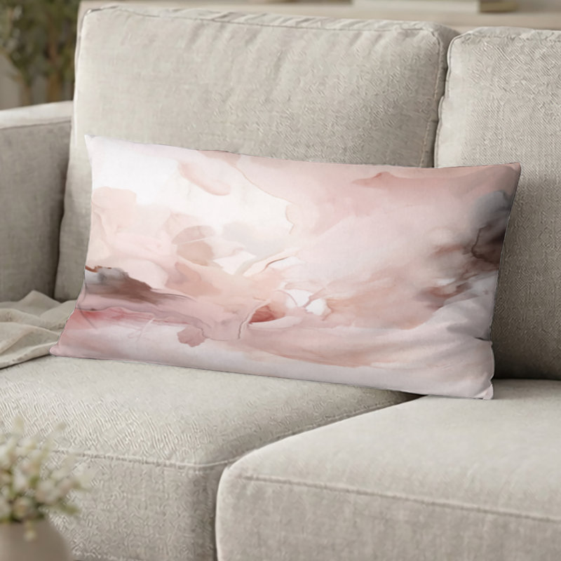 Coussin décoratif Abstract Marble, 12"H x 20"W